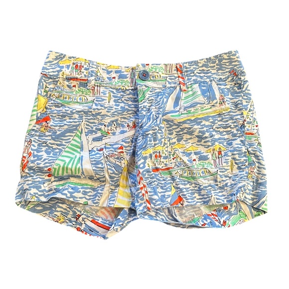 Lilly Pulitzer Get Nauti Liza Multicolored Floral Callahan Shorts Size 00 - Picture 1 of 8